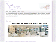 Tablet Screenshot of exquisitesalonandspa.com